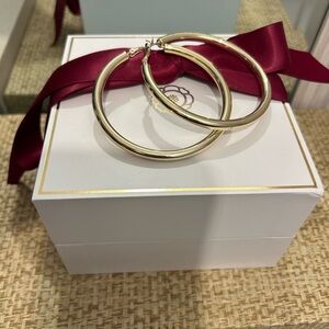 New Anthropologie gold hoops